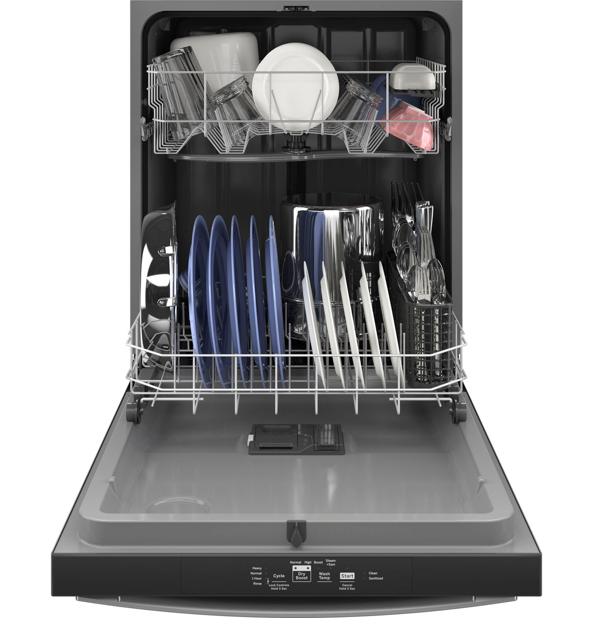 GE  Top Control with Plastic Interior Dishwasher with Sanitize Cycle & Dry Boost - Stainless Steel (GDT535PSRSS)