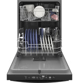 GE ENERGY STAR Top Control with Plastic Interior Dishwasher with Sanitize Cycle & Dry Boost - Black (GDT550PGRBB)