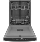 GE Top Control with Plastic Interior Dishwasher with Sanitize Cycle & Dry Boost - Silver (GDT550PYRFS)