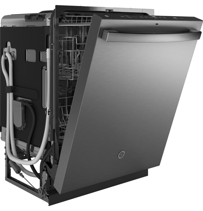 GE Fingerprint Resistant Top Control with Interior Dishwasher with Sanitize Cycle - Silver (GDT650SYVFS)