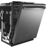 GE Fingerprint Resistant Top Control with Interior Dishwasher with Sanitize Cycle - Silver (GDT650SYVFS)
