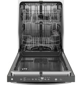 GE Fingerprint Resistant Top Control with Interior Dishwasher with Sanitize Cycle - Silver (GDT650SYVFS)