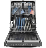 GE Fingerprint Resistant Top Control with Interior Dishwasher with Sanitize Cycle - Silver (GDT650SYVFS)