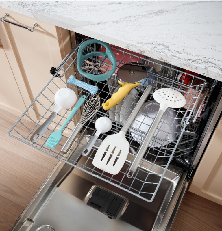 GE Fingerprint Resistant Top Control with Interior Dishwasher with Sanitize Cycle - Silver (GDT650SYVFS)