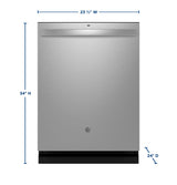 GE Fingerprint Resistant Top Control with Stainless Steel Interior Dishwasher with Sanitize Cycle - Stainless Steel (GDT650SYVFS)