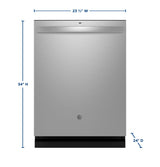 GE  Top Control with Stainless Steel Interior Dishwasher with Sanitize Cycle - Stainless Steel (GDT670SYVFS)