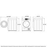 GE 24" 4.3 Cu.Ft. Front Load Vented Electric Dryer with Stainless Steel Basket - White (GFD14ESSNWW)