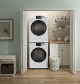 GE  24" 4.3 Cu.Ft. Front Load Vented Electric Dryer with Stainless Steel Basket - White (GFD14ESSNWW)
