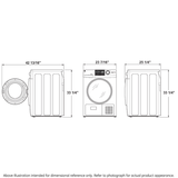 GE  24" 4.3 Cu.Ft. Front Load Vented Electric Dryer with Stainless Steel Basket - White (GFD14ESSNWW)
