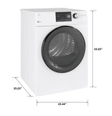 GE  24" 4.3 Cu.Ft. Front Load Vented Electric Dryer with Stainless Steel Basket - White (GFD14ESSNWW)