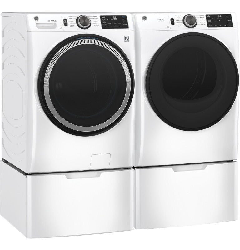 GE 7.8 cu. ft. Capacity Smart Front Load Electric Dryer with Sanitize Cycle - White (GFD55ESSNWW)