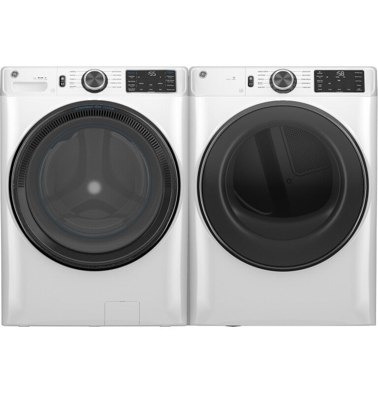 GE 7.8 cu. ft. Capacity Smart Front Load Electric Dryer with Sanitize Cycle - White (GFD55ESSNWW)