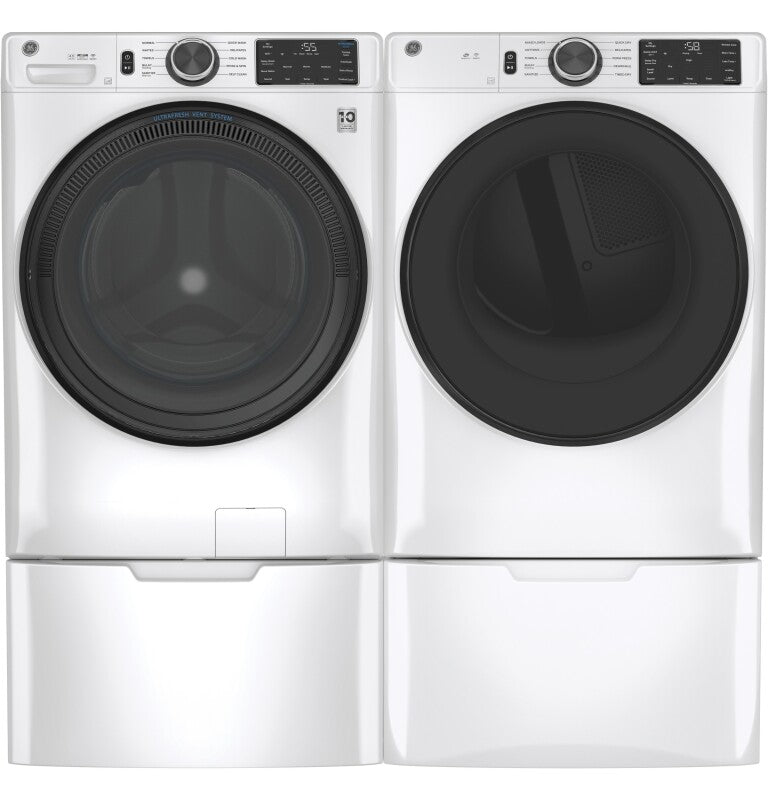 GE 7.8 cu. ft. Capacity Smart Front Load Electric Dryer with Sanitize Cycle - White (GFD55ESSNWW)