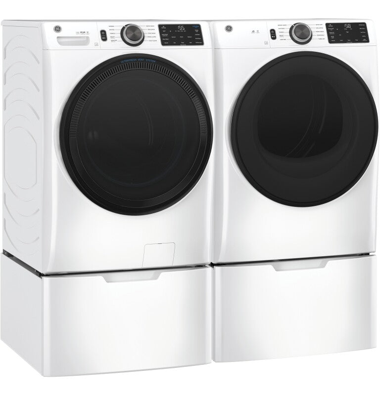 GE 7.8 cu. ft. Capacity Smart Front Load Electric Dryer with Sanitize Cycle - White (GFD55ESSNWW)