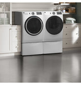 GE 7.8 cu. ft. Capacity Smart Front Load Electric Dryer with Sanitize Cycle - White (GFD55ESSNWW)