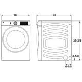 GE 7.8 cu. ft. Capacity Smart Front Load Electric Dryer with Sanitize Cycle - White (GFD55ESSNWW)