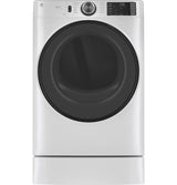 GE ENERGY STAR 7.8 cu. ft. Capacity Smart Front Load Gas Dryer with Sanitize Cycle - White (GFD55GSSNWW)