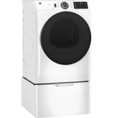 GE ENERGY STAR 7.8 cu. ft. Capacity Smart Front Load Gas Dryer with Sanitize Cycle - White (GFD55GSSNWW)