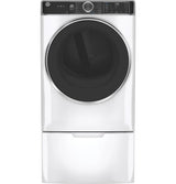 GE 7.8 cu. ft. Capacity Smart Front Load Gas Dryer with Steam and Sanitize Cycle -  (GFD85GSSNWW)