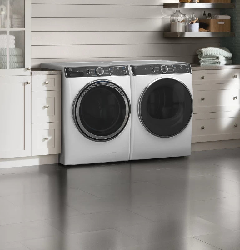 GE 7.8 cu. ft. Capacity Smart Front Load Gas Dryer with Steam and Sanitize Cycle -  (GFD85GSSNWW)
