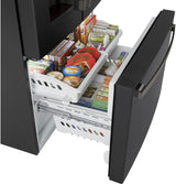 GE  25.7 Cu. Ft. French-Door Refrigerator - Fingerprint Resistant Black Slate (GFE26JEMDS)