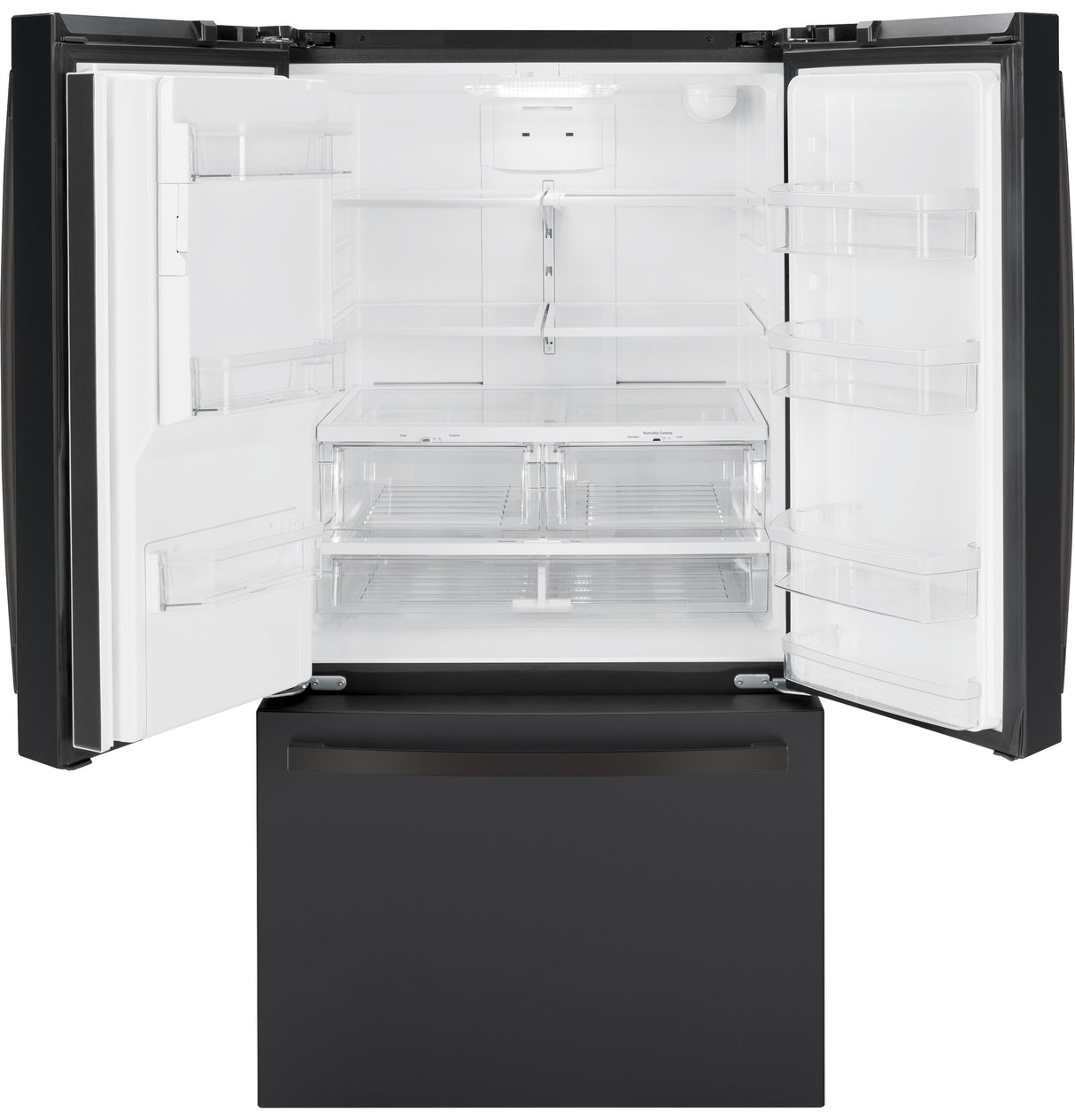 GE 25.7 Cu. Ft. French-Door Refrigerator - Black (GFE26JEMDS)