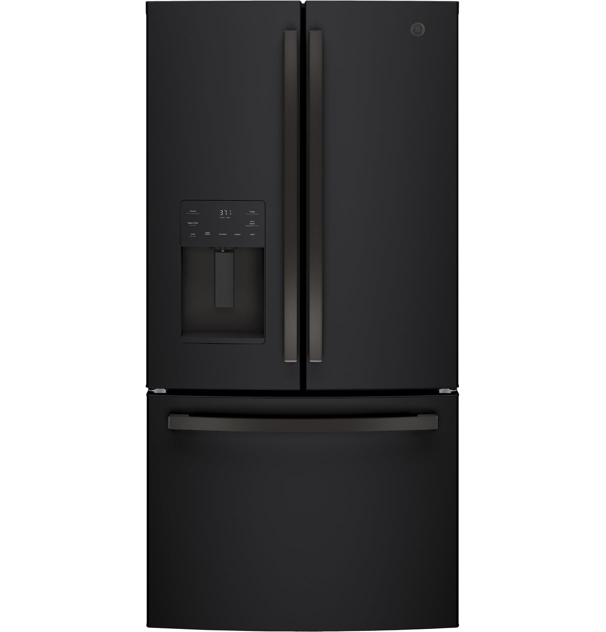 GE 25.7 Cu. Ft. French-Door Refrigerator - Black (GFE26JEMDS)