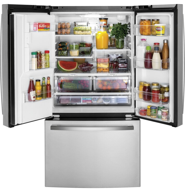 GE 25.7 Cu. Ft. Fingerprint Resistant French-Door Refrigerator - Stainless Steel (GFE26JYMFS)