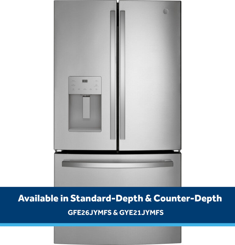 GE 25.7 Cu. Ft. Fingerprint Resistant French-Door Refrigerator - Stainless Steel (GFE26JYMFS)