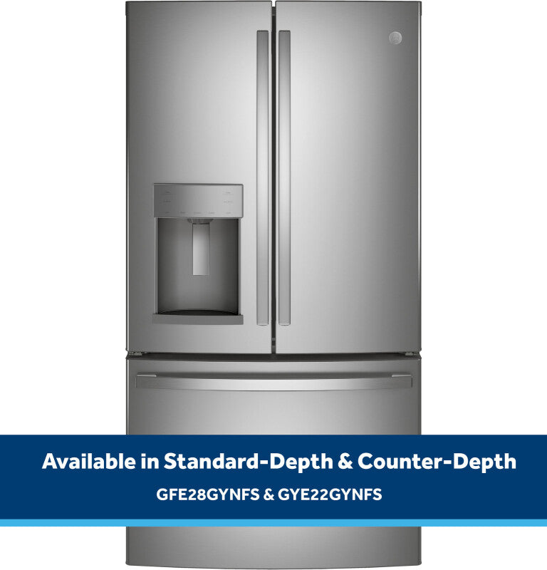 GE ENERGY STAR 27.7 Cu. Ft. Fingerprint Resistant French-Door Refrigerator - Gray (GFE28GYNFS)
