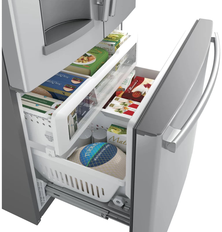 GE ENERGY STAR 27.7 Cu. Ft. Fingerprint Resistant French-Door Refrigerator - Gray (GFE28GYNFS)