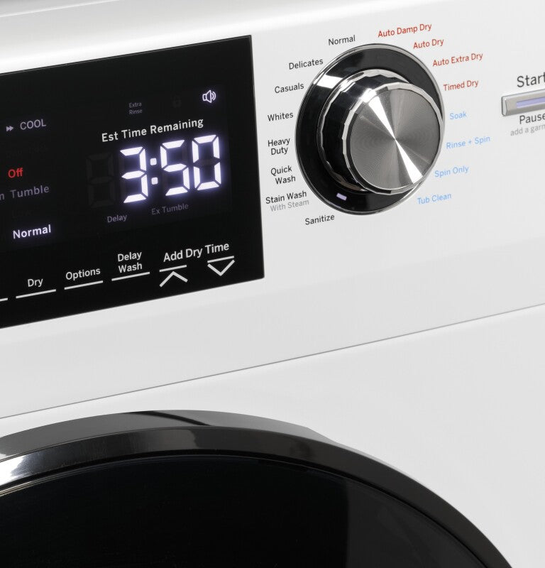 GE 24" 2.4 cu. ft.Capacity Front Load Washer/Condenser Dryer Combo - White (GFQ14ESSNWW)