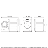 GE 24" 2.4 cu. ft.Capacity Front Load Washer/Condenser Dryer Combo - White (GFQ14ESSNWW)