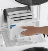GE 24" 4.1 Cu.Ft. Front Load Ventless Condenser Electric Dryer with Stainless Steel Basket - White (GFT14ESSMWW)