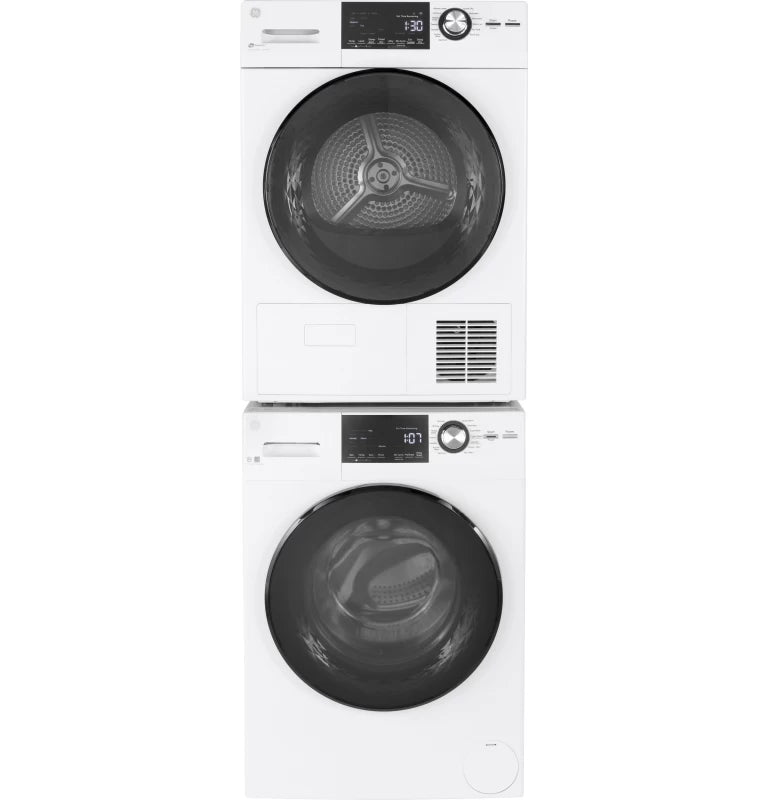 GE 24" 4.1 Cu.Ft. Front Load Ventless Condenser Electric Dryer with Stainless Steel Basket - White (GFT14ESSMWW)