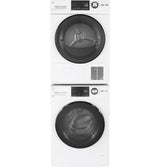 GE 24" 4.1 Cu.Ft. Front Load Ventless Condenser Electric Dryer with Stainless Steel Basket - White (GFT14ESSMWW)