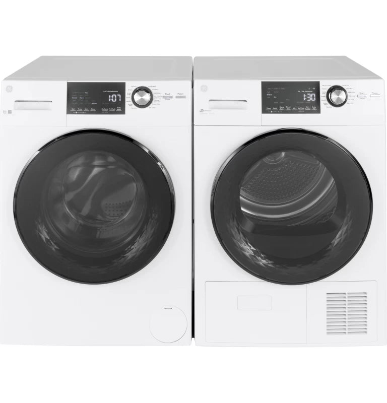 GE 24" 4.1 Cu.Ft. Front Load Ventless Condenser Electric Dryer with Stainless Steel Basket - White (GFT14ESSMWW)