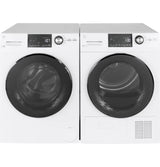 GE 24" 4.1 Cu.Ft. Front Load Ventless Condenser Electric Dryer with Stainless Steel Basket - White (GFT14ESSMWW)