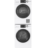 GE  24" 4.1 Cu.Ft. Front Load Ventless Condenser Electric Dryer with Stainless Steel Basket - White (GFT14ESSMWW)