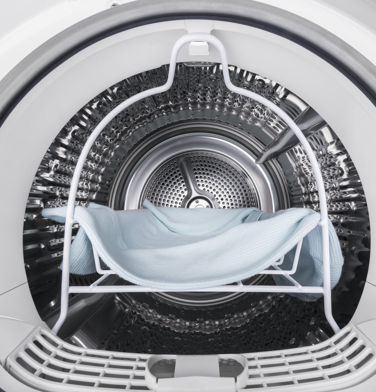 GE 24" 4.1 Cu.Ft. Front Load Ventless Condenser Electric Dryer with Stainless Steel Basket - White (GFT14ESSMWW)