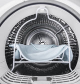 GE  24" 4.1 Cu.Ft. Front Load Ventless Condenser Electric Dryer with Stainless Steel Basket - White (GFT14ESSMWW)