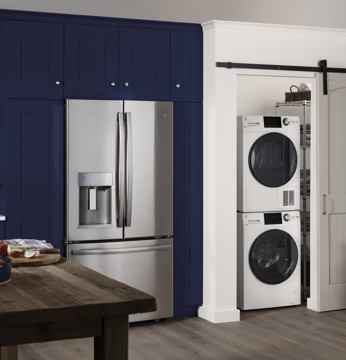 GE  24" 4.1 Cu.Ft. Front Load Ventless Condenser Electric Dryer with Stainless Steel Basket - White (GFT14ESSMWW)