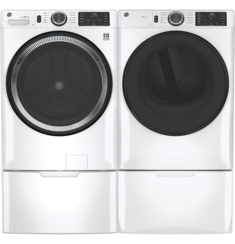 GE Long Vent 7.8 cu. ft. Capacity Smart Electric Dryer with Sanitize Cycle -  (GFV55ESSNWW)