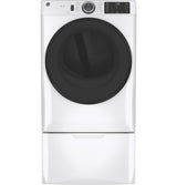 GE Long Vent 7.8 cu. ft. Capacity Smart Electric Dryer with Sanitize Cycle -  (GFV55ESSNWW)