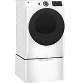 GE Long Vent 7.8 cu. ft. Capacity Smart Electric Dryer with Sanitize Cycle -  (GFV55ESSNWW)