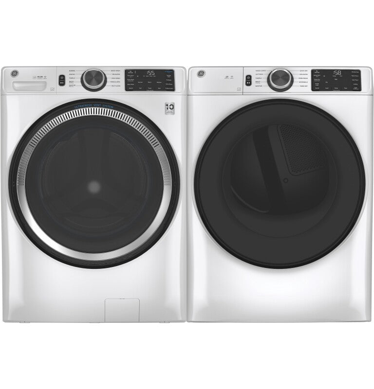 GE Long Vent 7.8 cu. ft. Capacity Smart Electric Dryer with Sanitize Cycle - White (GFV55ESSNWW)