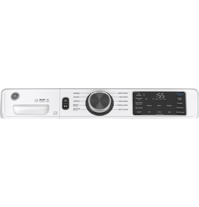 GE 4.8 cu. ft. Capacity Front Load Washer with OdorBlock™ - White (GFW550SSNWW)