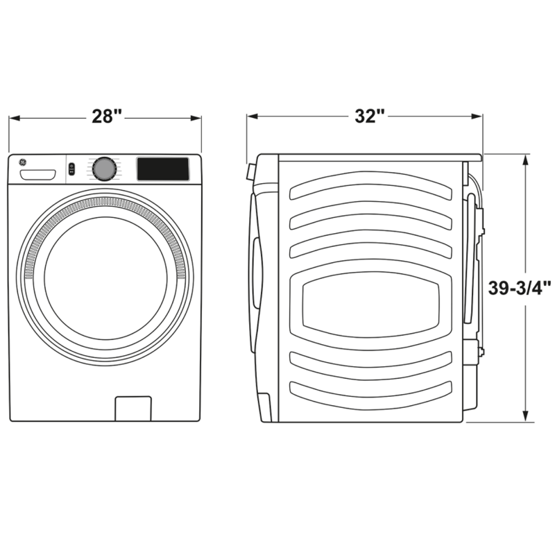 GE 4.8 cu. ft. Capacity Front Load Washer with OdorBlock™ - White (GFW550SSNWW)