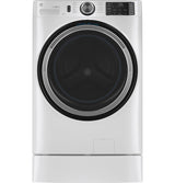 GE  4.8 cu. ft. Capacity Smart Front Load Washer with UltraFresh Vent System with OdorBlock and Sanitize w/Oxi - White (GFW550SSNWW)