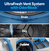 GE  4.8 cu. ft. Capacity Smart Front Load Washer with UltraFresh Vent System with OdorBlock and Sanitize w/Oxi - White (GFW550SSNWW)